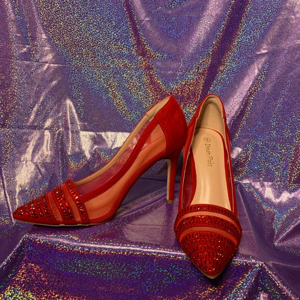 Red Rhinestone Heels 👠